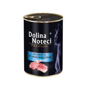 Mokra karma dla kota bogata w jagnięcinę Dolina Noteci Premium 400g