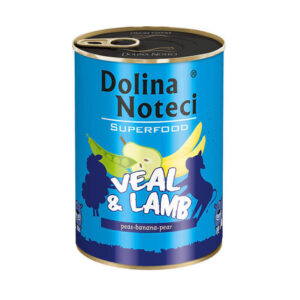 Mokra karma dla psa Dolina Noteci Superfood cielęcina i jagnięcina 400g