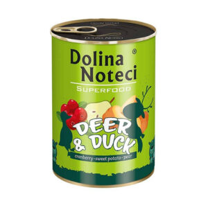 Mokra karma dla psa Dolina Noteci Superfood jeleń i kaczka 400g