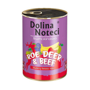 Mokra karma dla psa Dolina Noteci Superfood sarna i wołowina 400g