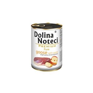 Mokra karma dla psa alergika Dolina Noteci Premium Pure bogata w gęś z jabłkiem 400g