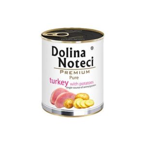 Mokra karma dla psa alergika Dolina Noteci Premium Pure bogata w indyka z ziemniakami 800g