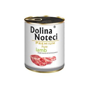 Mokra karma dla psa alergika Dolina Noteci Premium Pure bogata w jagnięcinę puszka 800g