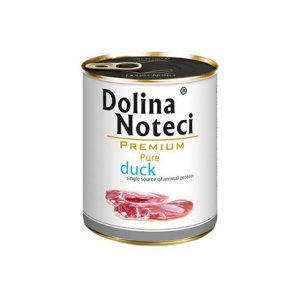 Mokra karma dla psa alergika Dolina Noteci Premium Pure bogata w kaczkę puszka 800g