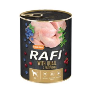 Mokra karma dla psa Rafi z przepiórką 800g