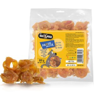 Pausesnack przysmak dla psa, miękkie krążki z kurczaka 500g