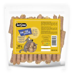Pausesnack przysmak dla psa, kiełbaski z kurczaka 11cm 500g
