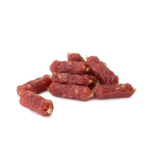 Pausesnack przysmak dla psa, serdelki z kaczką, 5cm 500g