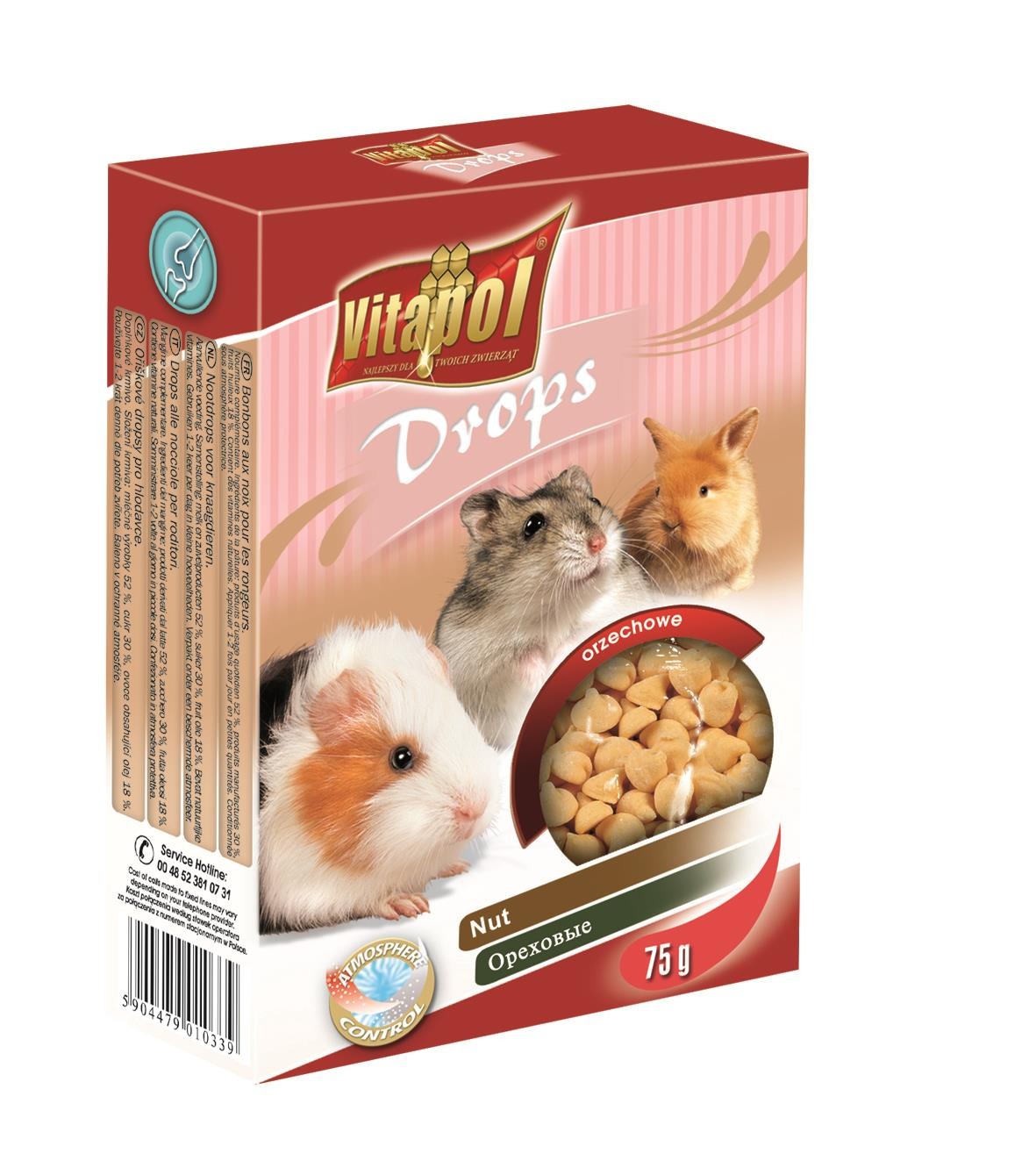 Dropsy dla gryzoni orzechowe 75g