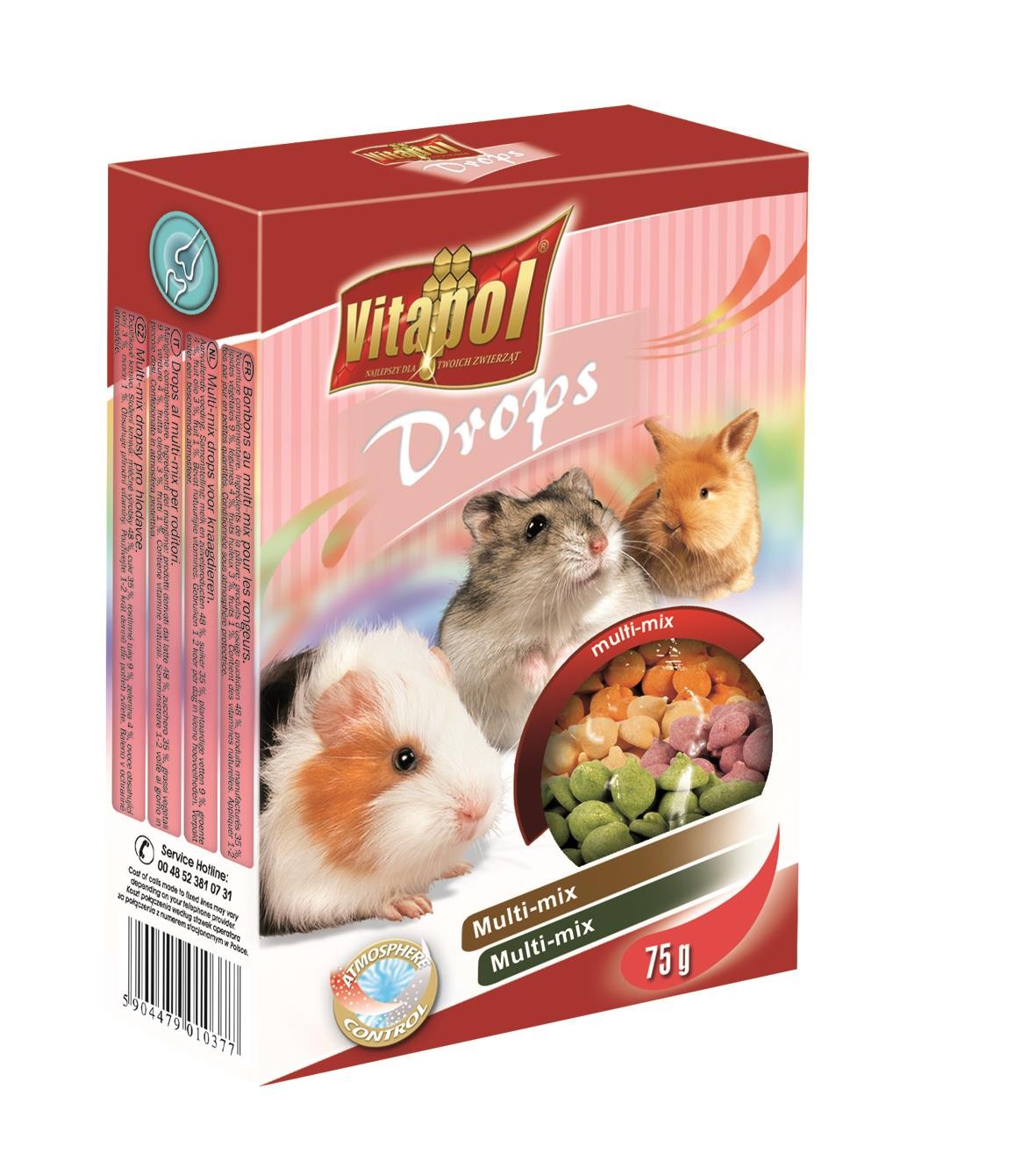 Dropsy dla gryzoni mix 75g
