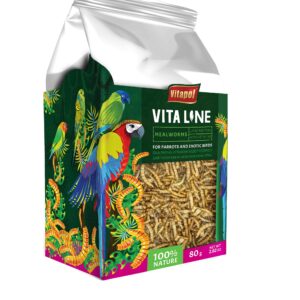 Vitaline larwy mącznika dla papug i ptaków egzotycznych 80g