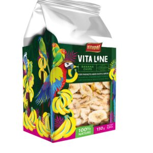 Vitaline chipsy bananowe dla papug i ptaków egzotycznych 150g